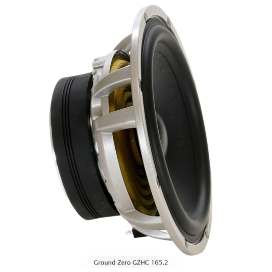 Ground Zero GZHC 165.2 2-drożny pasywny zestaw głośnikowy Sound Quality o średnicy woofera 165 mm. Moc woofera 130 W RMS